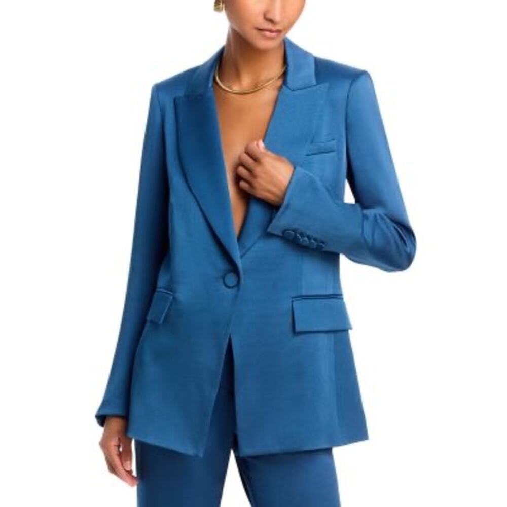 Veronica Beard Long and Lean Blue Hourglass Blazer Jacket Size 2 - Picture 2 of 11